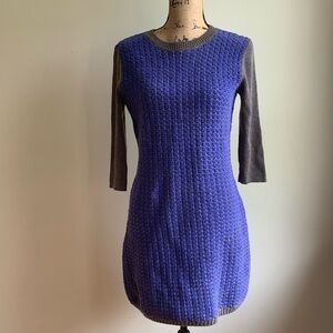 Carven sweater blue grey dress M long sleeve